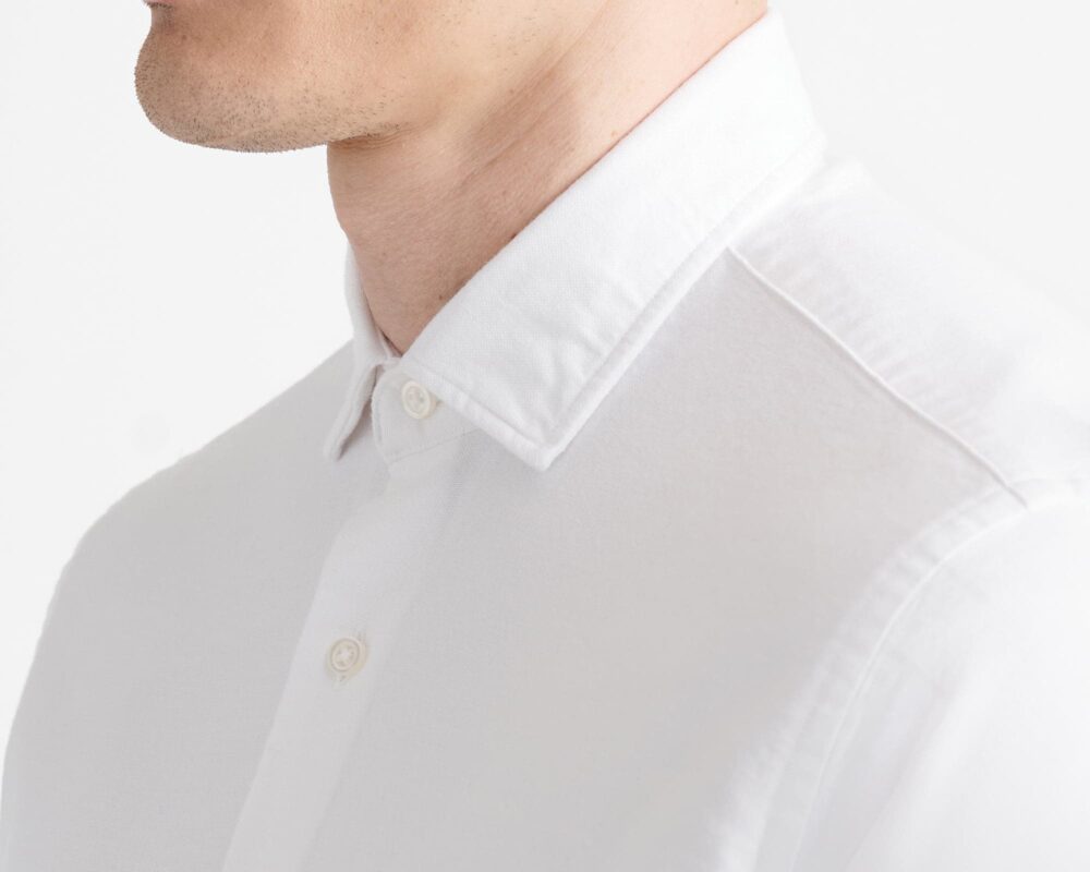 red embroidered midi dress Dress Shirt in White with Spread Collar, Medium by Alain Dupetit main image 0